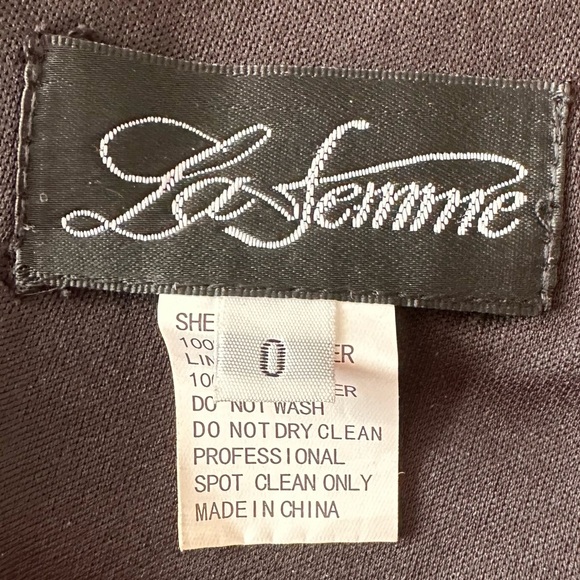 La Femme V-Neck Long Jersey Prom Dress - Picture 7 of 8